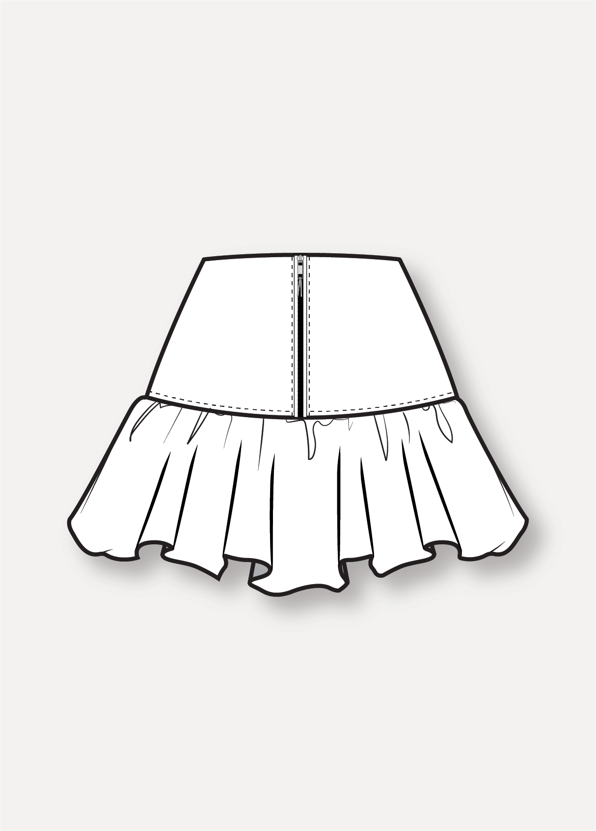 10034 Ruffle Skirt