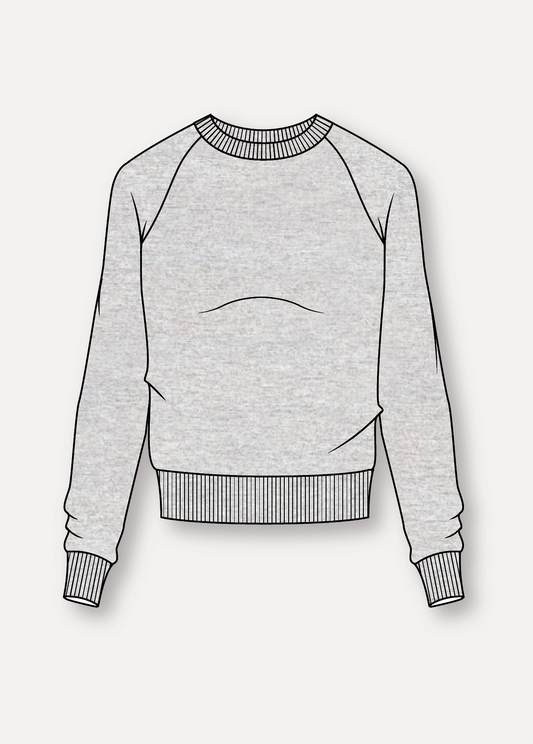 Grey Marl Raglan Sweater